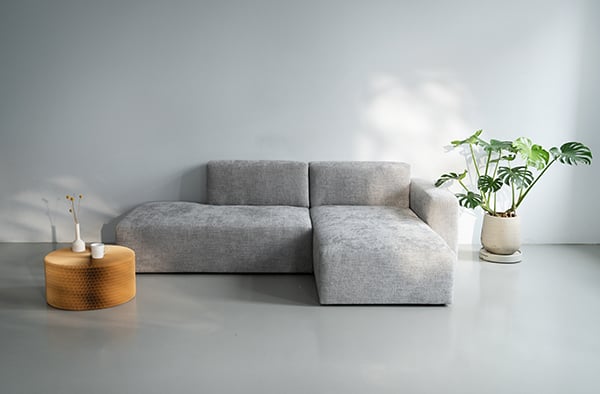 眠豆沙沙發｜235cm Ｌ型
